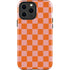 Orange Checkered iPhone 15 Pro Max Impact Case